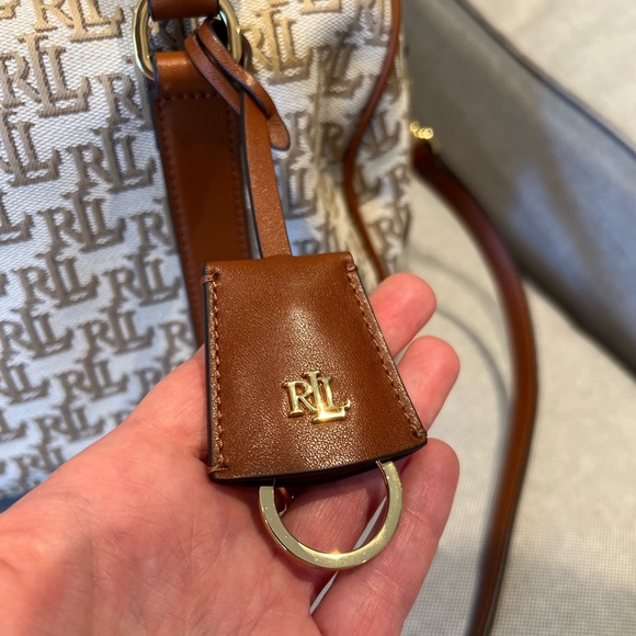 Ralph Lauren Kaden Monogram Jacquard Medium Satchel - Picture 2 of 13